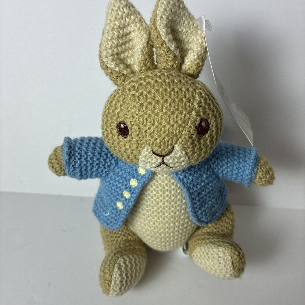 Peter Rabbit Knit Plush 6.5", NEW